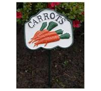 Metal Vegetable Markers Plants Labels Garden Decoration Sign Outdoor Ornament Veg Tags Heavy Duty (Carrots)