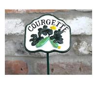 Metal Vegetable Markers Plants Labels Garden Decoration Sign Outdoor Ornament Veg Tags Heavy Duty (Courgette)