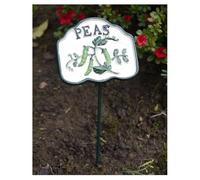 Metal Vegetable Markers Plants Labels Garden Decoration Sign Outdoor Ornament Veg Tags Heavy Duty (Peas)