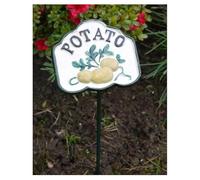 Metal Vegetable Markers Plants Labels Garden Decoration Sign Outdoor Ornament Veg Tags Heavy Duty (Potato)