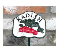 Metal Vegetable Markers Plants Labels Garden Decoration Sign Outdoor Ornament Veg Tags Heavy Duty (Radish)