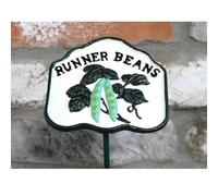 Metal Vegetable Markers Plants Labels Garden Decoration Sign Outdoor Ornament Veg Tags Heavy Duty (Runner Beans)