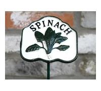 Metal Vegetable Markers Plants Labels Garden Decoration Sign Outdoor Ornament Veg Tags Heavy Duty (Spinach)