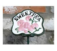 Metal Vegetable Markers Plants Labels Garden Decoration Sign Outdoor Ornament Veg Tags Heavy Duty (Sweet Pea)