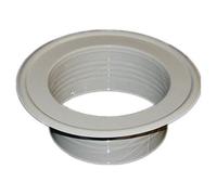 Metal Ventilation Ducting Pipe Wall Plate Spigot White 115mm Diameter