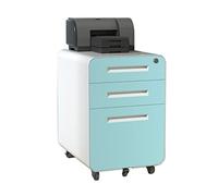 Metal Vertical File Cabinet with 3 Lockable Drawers Mobile Design with AntiTipping System Rolling Under Desk Storage Solution B1.4mm Durable Construction for Home & Office.