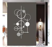 Metal Vertical Geometric Wall Art, Circle Decor, Abstract Line, Metal Artwork Decoration, Modern Art Sculpture Home Ornament for Living Room,Bedroom Hallway and Stairs Nature Home Decor