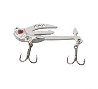 Metal VIB Fishing Lure with 3D Red Eyes and Hard Treble Hook for Enhanced Fish Attraction and Hookup Rate (11.5g)