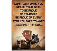 Metal Vintage Tin Sign Decor Retro Tin Sign Motivational Wall Art Hockey Equipment Realistic Photography Art Pictures Wall Decor Canvas Prints Home Office Decor Inspirational Quotes 5.5x8 Inch