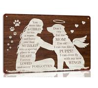 Metal Vintage Tin Sign Dog You Were Like a Child Woman And DogDog Lover Gift Dog Poster Memorial Pet Sign for Home Living Room Farmhouse Wall Decor 12x8 inch