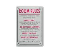 Metal Vintage Tin Sign Room Rules Sign For Teen Girls Boy Bedroom Gaming Room Door Decor Dorm Wall Accessories Cool Things,Funny Home Decor,Antique Signs,Metal Wall Art 12X8 inch