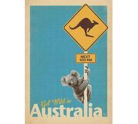 Metal Vintage Tin Signs World Trip Australia Kangaroo Koala Home Bar Restaurant Wall Decoration Sign 12x8 Inch