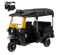 Metal Vintage Tricycle Model in Dark Green Display Box, Retro Alloy Tabletop Decor for Bedroom and Office, Collectible Tricycle Sculpture Ornament