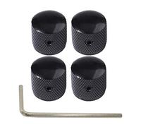Metal Volume Tone Dome Knobs Volume Control Knobs for Electric Guitar Bass with Inner Hexagon Spanner Black, 4 Pcs