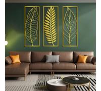 Metal Wall Art Decor Hanging Wall Sculptures Leaf Tree Leaves Branch Leaves Boho Leaf For Livingroom Bedroom Gold 35"X41" 90X101Cm