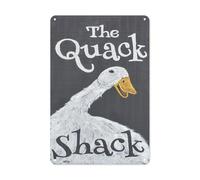 Metal Wall Art Decor Rustic the Quack Shack Duck Sign Decor Duck House Farm Sign Outdoor Signs Rustic Tin Sign Plaque 8x12 inch