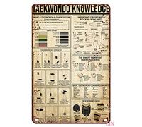 Metal Wall Art Decor Taekwondo Knowledge Taekwondo Tae Kwon Do Gift Tae Kwon Do Taekwondo Wall Art Taekwondo Gift Karate Metal Signs Vintage Room Decor Tin Sign Gift for Garage Room 8x12 inch