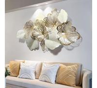 Metal Wall Art for Living Room,3D Wall Hanging Decor for Bedroom Kitchen Gift Modern Luxury Wall Art Leaves Nature Home Decor,001