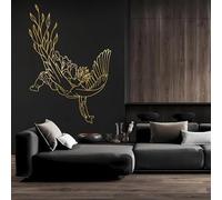 Metal Wall Art Icarus Fall of Icarus Decor, Greek Decor, Angel Modern Decor, Line Art Decor, Art (Gold, 30"x21"/76x52cm)