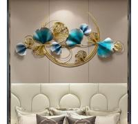 Metal Wall Art Leaves Modern 3D Ginkgo Leaves Metal Wall Decor, Home Art Decor Wall-Mounted Sculpture for Living Room - Housewarming Gift (Color : 120cm)