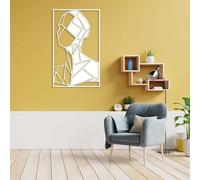 Metal Wall Art, Line Decor, Geometric Wire Decor, Modern Luxury, Decor Aesthetic, Decor Living Ro(White, 35"x21"|90x54cm)