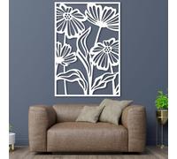 Metal Wall Art, Modern Minimalist Abstract Flower Modern Metal Decor, Boho Floral Artwork Decoration, Sculpture Home Decor for Living Room,Bedroom Hallway and Stairs Nature Home