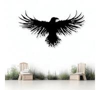 Metal Wall Art Raven Viking, Wall Norse Mythology, Viking Artwork Decoration, Modern Sculpture Home Decor for Living Room, Bedroom, Hallway and Stairs Nature Home Gift(41" x 23" | 105 x 59cm)
