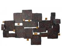 Metal wall art 'STONE COLLAGE' | Wall sculpture | Decor 43x28x3inches