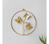 Metal Wall Art Wall Decor Minimalist Home Decorations Wall Hanging Planter Propagation Station Vase Wall SculptureA,One Size