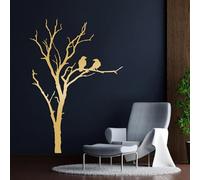 Metal Wall Artwall Decorblack Birds On Tree Branch Tree Of Life Rustic Bird Work Decoration Modern Sculpture For Living Room Bedroom Hallway And Stairs (Gol
