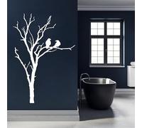 Metal Wall Artwall Decorblack Birds On Tree Branch Tree Of Life Rustic Bird Work Decoration Modern Sculpture For Living Room Bedroom Hallway And Stairs (Whi