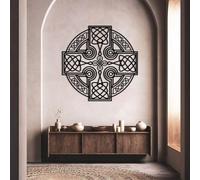 Metal Wall Artwall Decorblack Celtic Cross Irish Blessing Cross Work Decoration Modern Sculpture For Living Room Bedroom Hallway And Stairs (Black