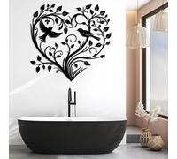 Metal Wall Artwall Decorblack He Tree Of Life Bird Minimalist He Work Decoration Modern Sculpture For Living Room Bedroom Hallway And Stairs Nature Home (Black