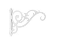 Metal Wall Bracket Hooks, Wall Bracket for Plant, Basket Taffes Hanging Outdoor, Hanging Plant Hanger Holder for Hanging Baskets, Plants, Lanterns, White