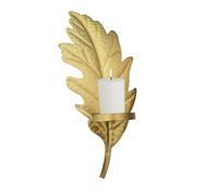 Metal Wall Candle Sconce Holder | Gold Leaf Wall Mounted Tea Light Sconces Stand | Wrought Iron Art Decorations, for Bathroom, Living Room, Dining Room, Patio, Weddings, Events (1pcs)