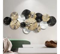 Metal Wall Decor, Geometric Abstract Art, 3D Circular Plate Design for Indoor and Outdoor Use, Perfect for Living Room and Dining Room