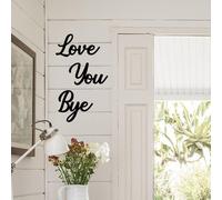 Metal Wall Decor Love You Bye Home Decor Black Metal Wall Art Decor for Home Entryway Hallway Above Door Decorations
