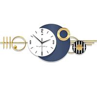 Metal Wall Decor Modern Art Wall Hanging Large Wall Clock Modern Light Creative Metal Silent Wall Clocks Décor for Living Room Bedroom Office,B