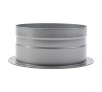 Metal Wall Flange Vent Pipe Fitting Air Duct Connector Round Ventilation Duct Adapter Interface for Indoor Air Conditioning System Building HVAC Installation(120mm)