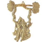 Metal Wall Hanging Radha Krishna wall Decor Tree Jhula Jhoola Swing Indian Traditional Festival Gifts Decoration statue Idol décor for Home Office Temple and Interior(Size:-12"X10")(Golden)