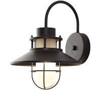 Metal Wall Lamp, 12.6" Farmhouse Exterior Lighting Fixtures Wall Mounted, Gooseneck Porch Lights