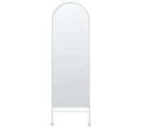 Beliani Wall Mirror Jarnages 45 Cm 145 Cm Metal White