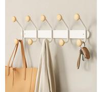 Metal Wall-Mount Coat Rack, Decorative Double Row Hanger, Hanging Hooks for Hat Towel Purse, Easy Installation, for Living Room Bedroom Bathroom(A,10 Hooks)