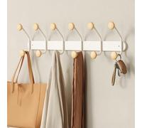Metal Wall-Mount Coat Rack, Decorative Double Row Hanger, Hanging Hooks for Hat Towel Purse, Easy Installation, for Living Room Bedroom Bathroom(A,12 Hooks)