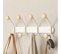 Metal Wall-Mount Coat Rack, Decorative Double Row Hanger, Hanging Hooks for Hat Towel Purse, Easy Installation, for Living Room Bedroom Bathroom(A,8 Hooks)