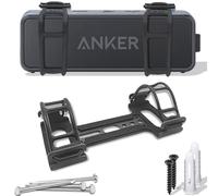 Metal Wall Mount Compatible for Anker Soundcore 2 Portable Bluetooth Speaker,Secure Shelf Holder with Adjustable Silicone Straps, Speaker Wall Bracket for Ceiling (Black)