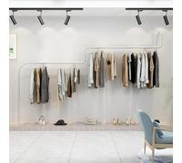 Metal Wall-Mounted Clothing Rack Round Metal Hanger Creative Display for Clothing Stores Modern Industrial Garment Rack for Wedding Dresses Stylish &