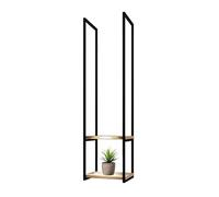 Metal Wall Mounted Plant Stand/Bookshelf Display Shelves Creative Flower Stand with 2 Tier Wrought Iron Kitchen Storage nizer Rack Hanging Shelving (30x30x140)
