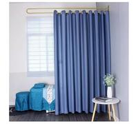Metal Wall-Mounted Privacy Partitions Hanging Room Divider with Support Adjustable Track Kit for Bedroom & Salon Blue-A 230cm - Enhance Space & Privacy