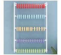Metal Wall Mounted Ribbon Rack Organizer for Scarves Ties Towels and Flower Wrapping Paper Multifunctional Storage Display for Craft Room and Bedroom